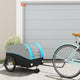 Vidaxl Fahrradanhänger 45 kg Eisen schwarz und blau