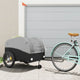 Vidaxl Fahrradanhänger 45 kg Eisen schwarz und grau