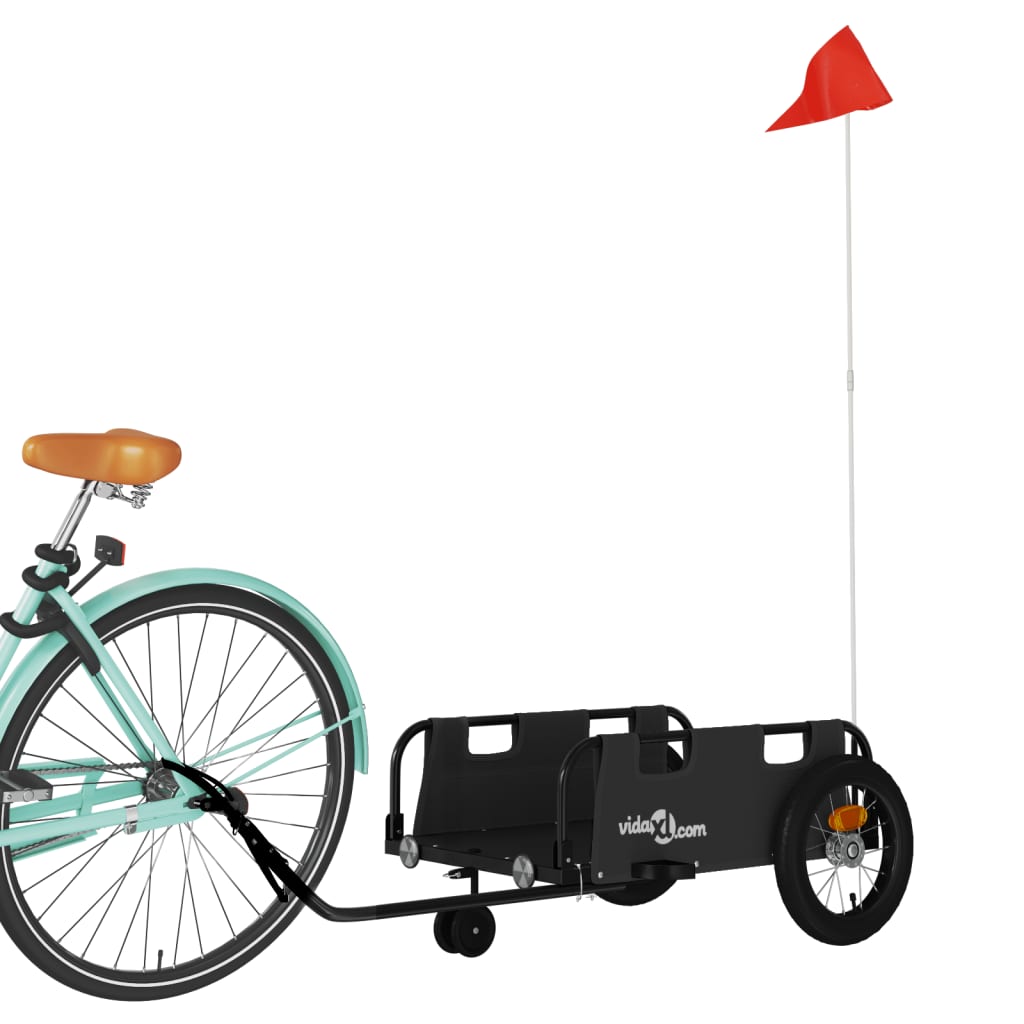 Vidaxl Fahrradanhänger Oxford Stoff und Eisenschwarz