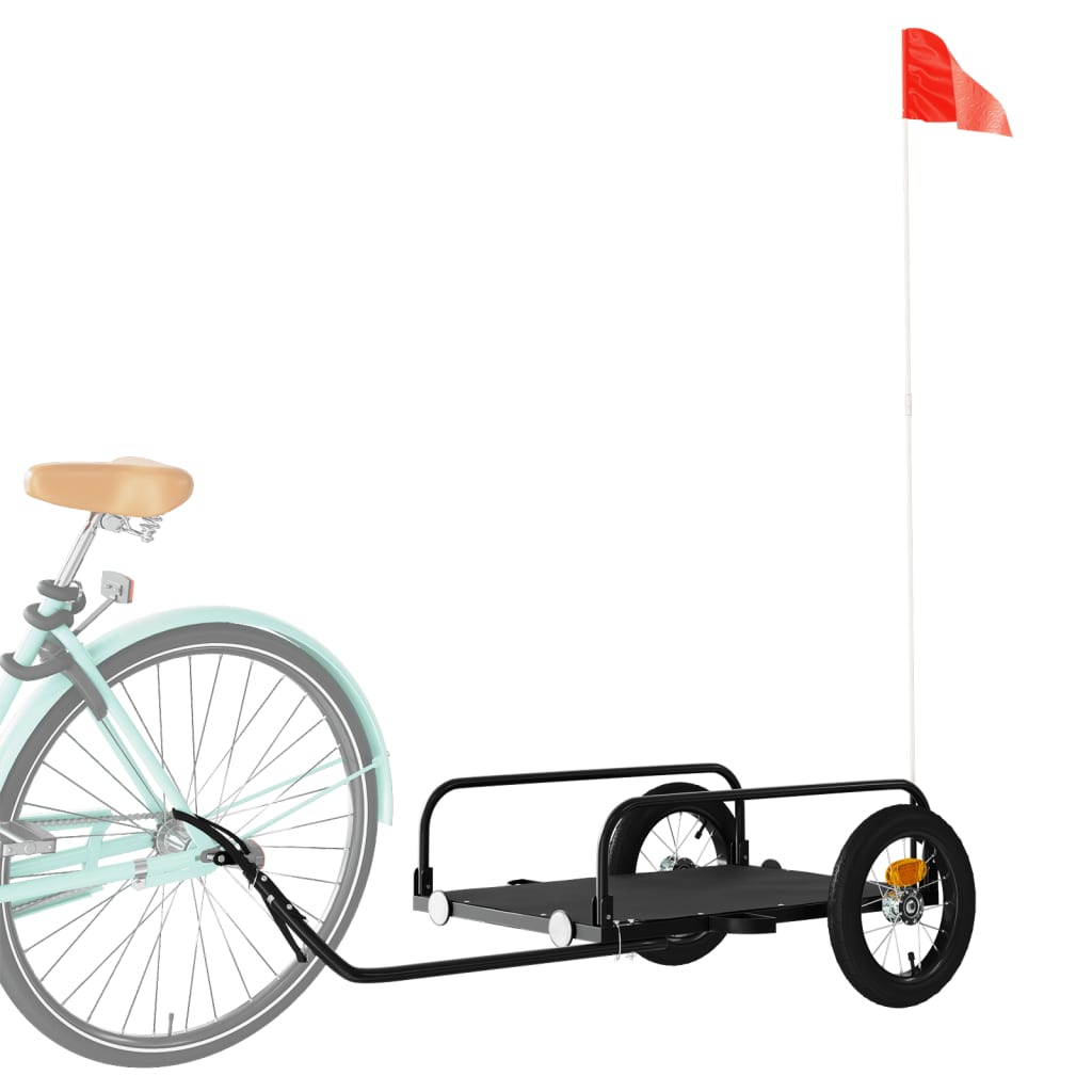 Vidaxl Fahrradanhänger 122x53x31 cm Eisenschwarz