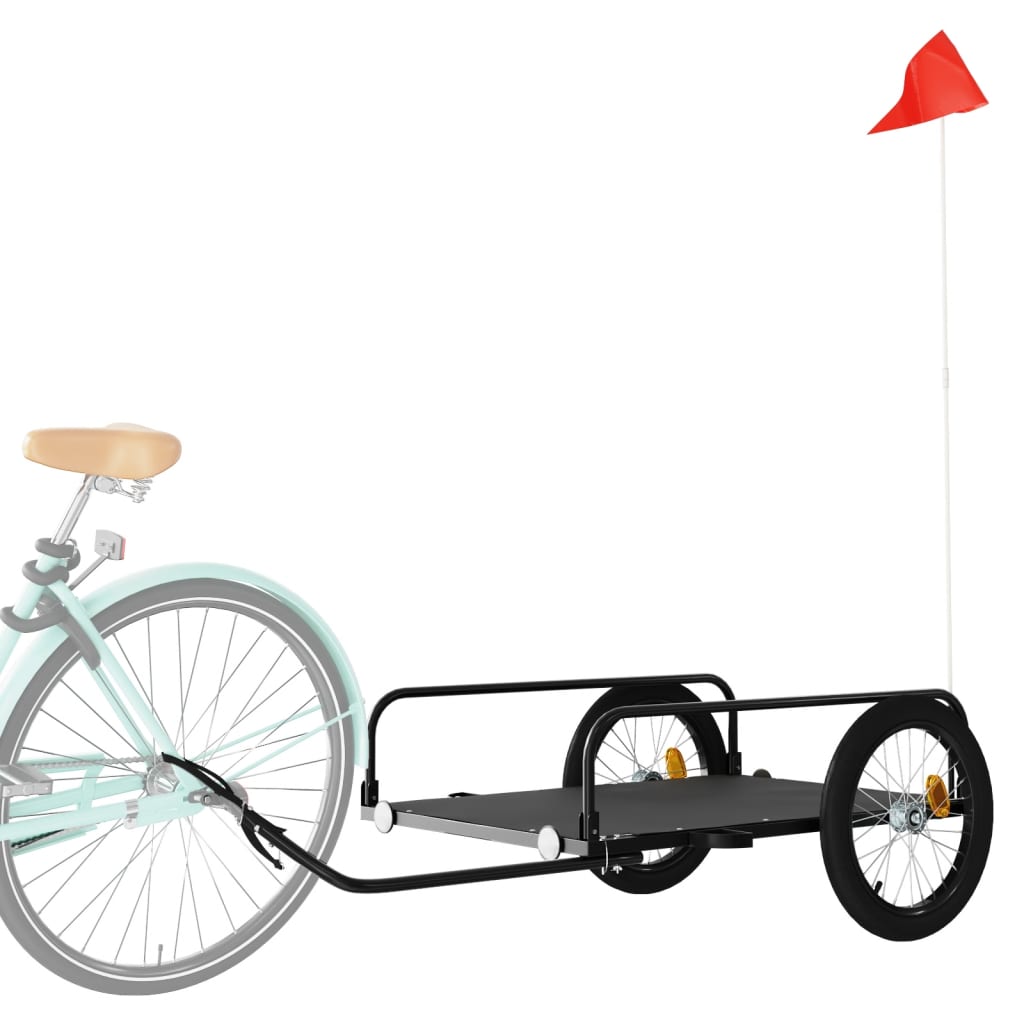 Vidaxl Fahrradanhänger 135x70x37 cm Eisenschwarz