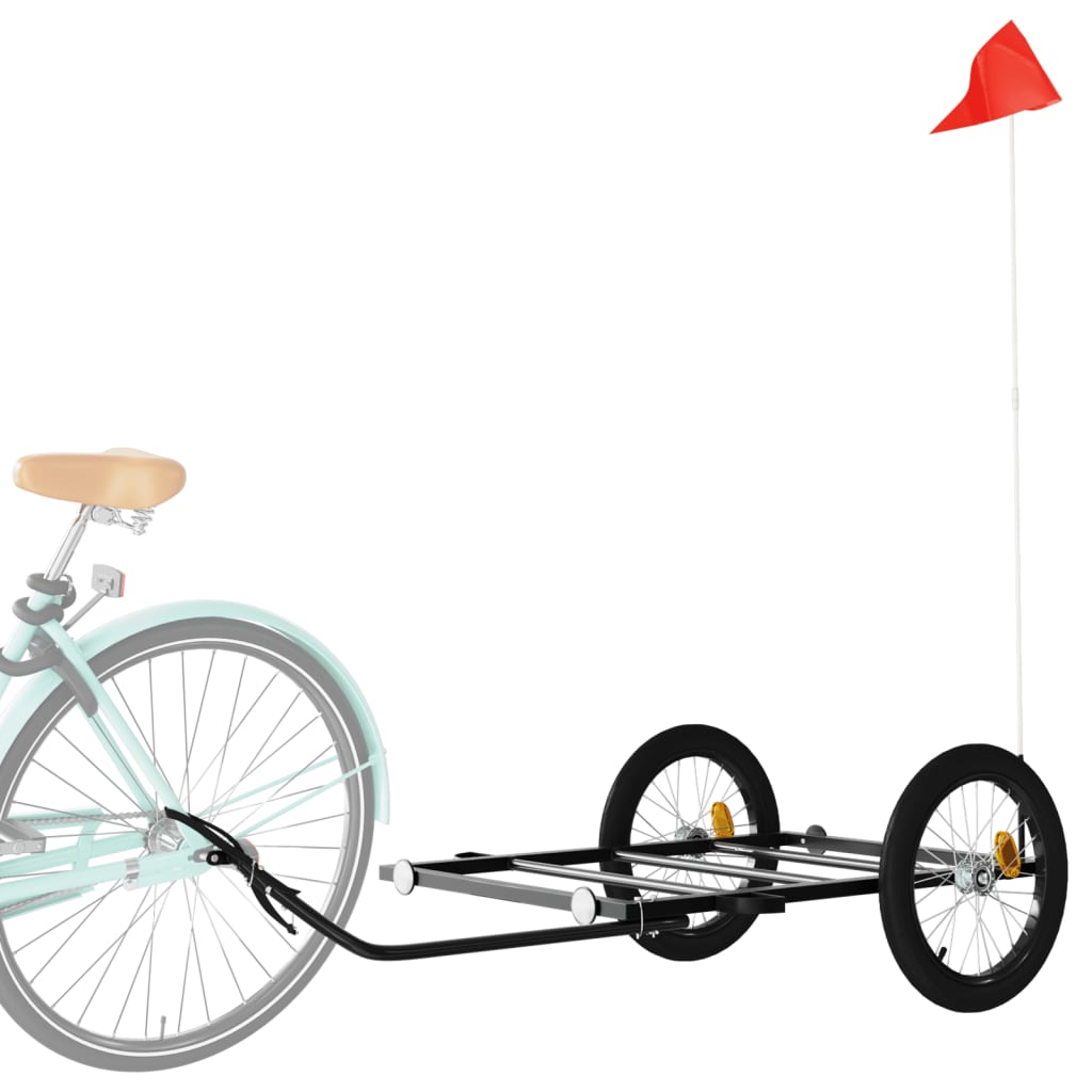 Vidaxl Fahrradanhänger 135x68x37 cm Eisenschwarz
