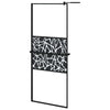 Vidaxl Walk-in Duschwand mit Regal 80x195 cm Esg-Glas Aluminium Schwarz