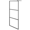 Vidaxl Walk-in Duschwand mit Regal 100x195 cm Esg-Glas Aluminium Schwarz
