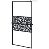 Vidaxl Walk-in Duschwand mit Regal 100x195 cm Esg-Glas Aluminium Schwarz