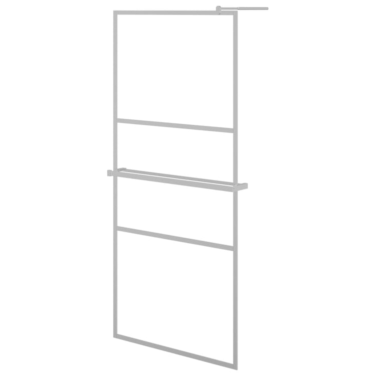 Vidaxl Walk-in Duschwand mit Regal 80x195 cm ESG-Glas-Aluminiumchrom