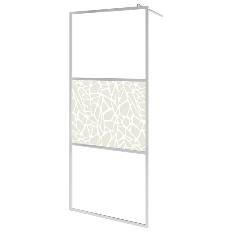 Vidaxl Walk-in Duschwand mit Regal 80x195 cm ESG-Glas-Aluminiumchrom