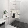 Vidaxl Walk-in Duschwand mit Regal 80x195 cm ESG-Glas-Aluminiumchrom