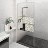Vidaxl Walk-in-Duschwand mit Regal 100x195 cm ESG-Glas-Aluminiumchrom
