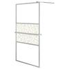 Vidaxl Walk-in-Duschwand mit Regal 115x195 cm ESG-Glas-Aluminiumchrom