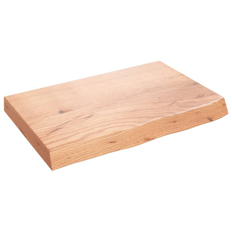 Vidaxx Waschtischplatte 60x40x (2-6) cm, behandeltes Massivholz hellbraun