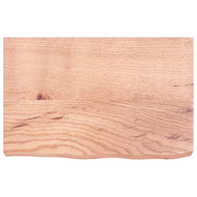 Vidaxx Waschtischplatte 60x40x (2-6) cm, behandeltes Massivholz hellbraun
