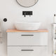 VIDAXL WASHBAIN TABELLE 80x30x2 behandeltes massives Holz hellbraun