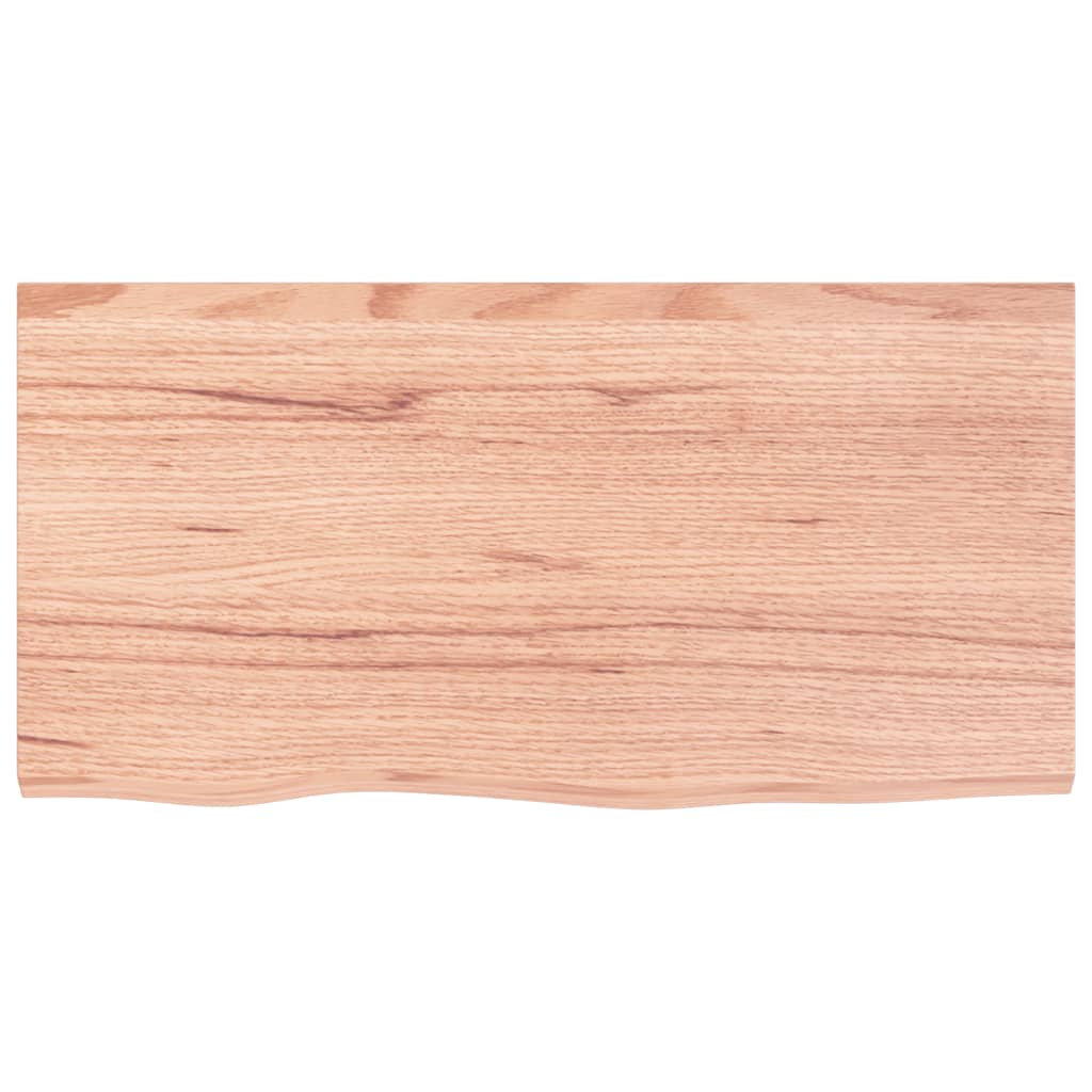 Vidaxx Waschtischplatte 80x40x (2-6) cm behandeltes Massivholz hellbraun