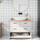 VIDAXL WASHBAIN TABELLE 100x40x2 behandeltes massives Holz hellbraun