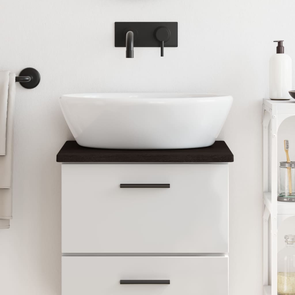 VIDAXL WASHBAIN TABELLE 40x30x2 cm behandeltes massives Holz dunkelbraun behandelt