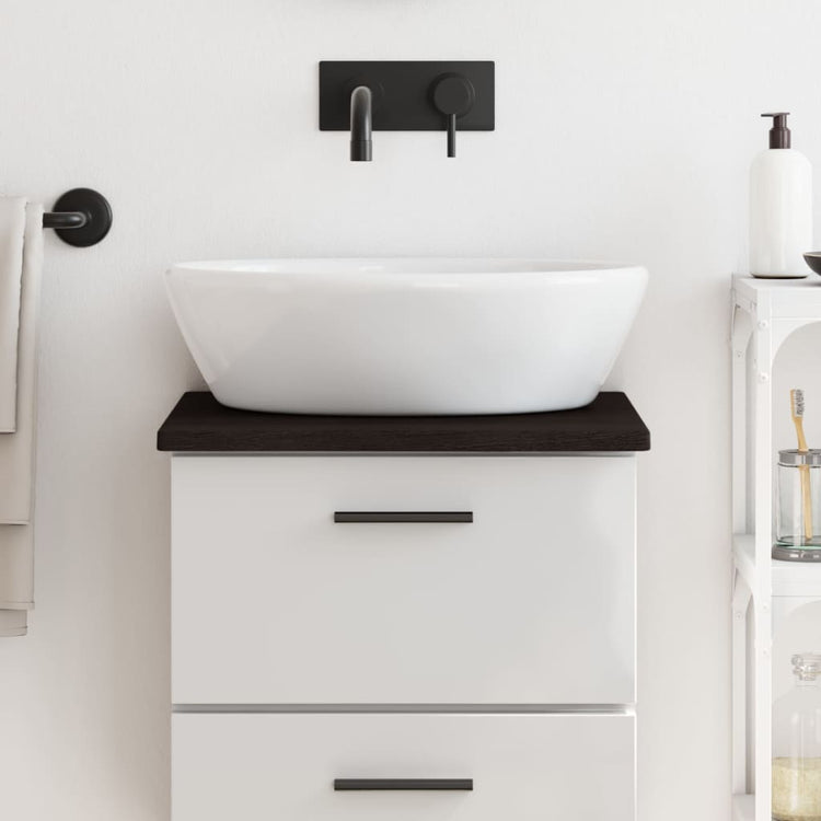 VIDAXL WASHBAIN TABELLE 40x30x2 cm behandeltes massives Holz dunkelbraun behandelt