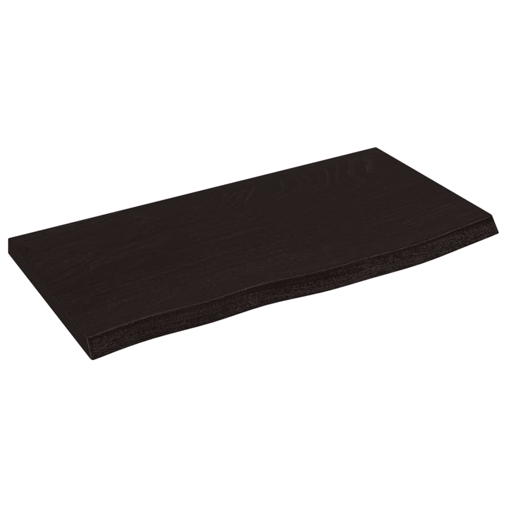 Vidaxx Waschtischplatte 60x30x2 cm, behandeltes Massivholz dunkelbraun
