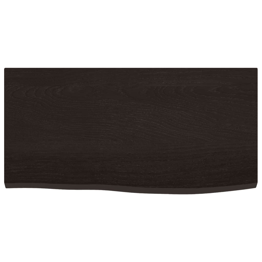 Vidaxx Waschtischplatte 60x30x2 cm, behandeltes Massivholz dunkelbraun