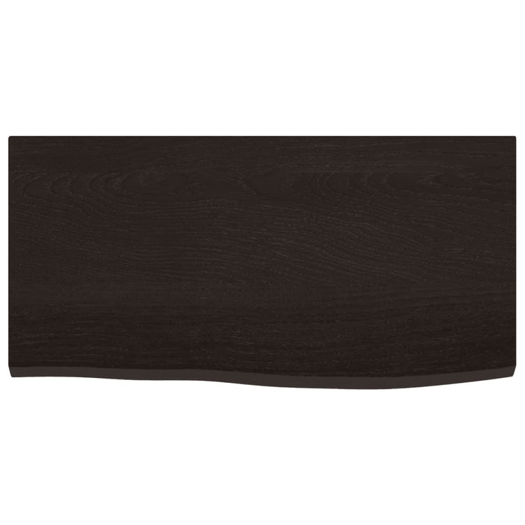 Vidaxx Waschtischplatte 60x30x2 cm, behandeltes Massivholz dunkelbraun
