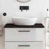 VIDAXL WASHBAIN TABELLE 80x50x2 cm behandelt massives Holz dunkelbraun