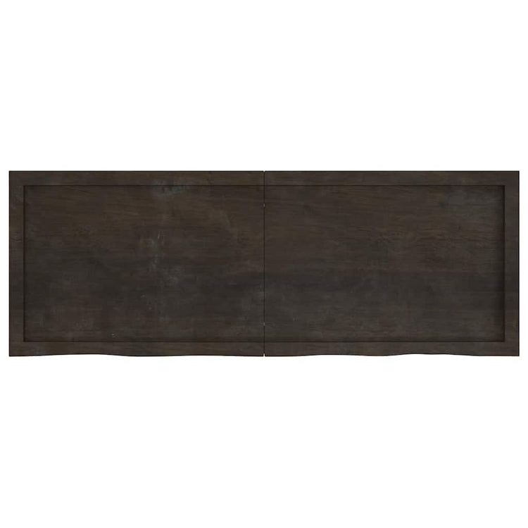 VIDAXL WASHBAIN-Blatt 140x50x (2-4) CM behandelt massives Holz dunkelbraun