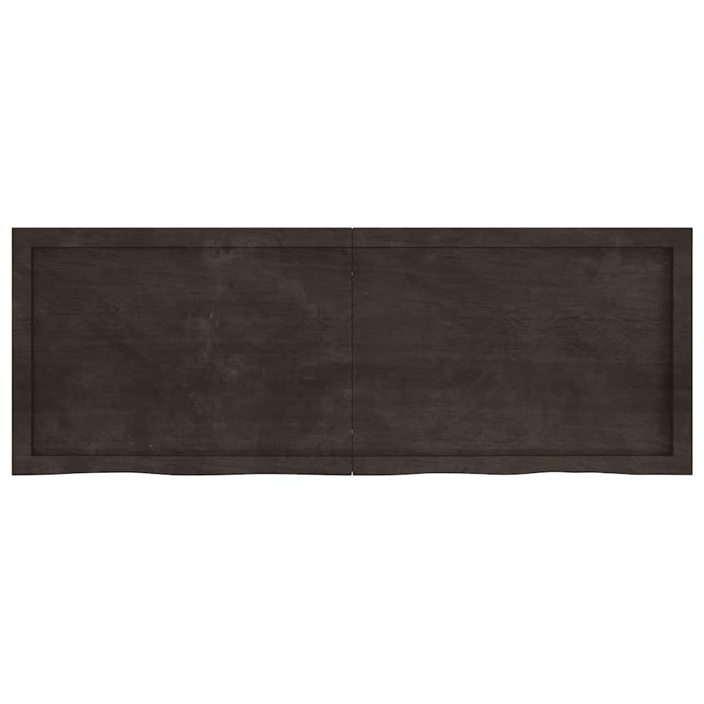 VIDAXL WASHBAIN-Blatt 140x50x (2-6) CM behandeltes massives Holz dunkelbraun