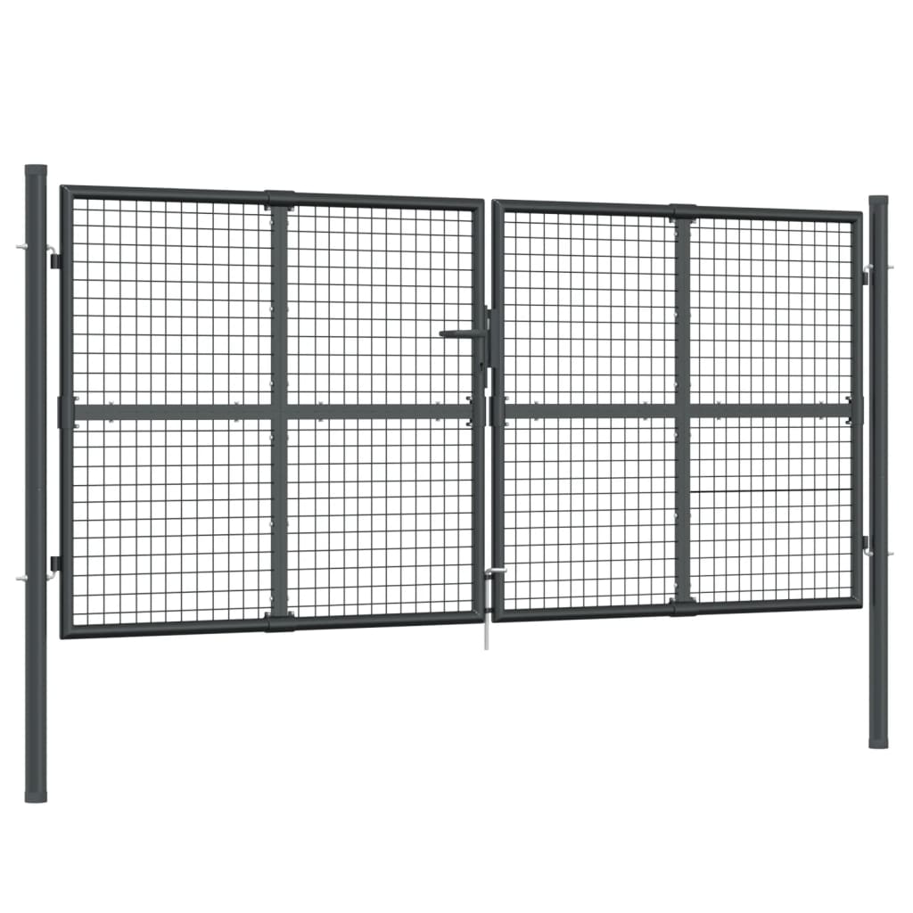 VIDAXL -Anschlussdrahtgitter 300x175 cm Stahl -Anthrazitfarbe