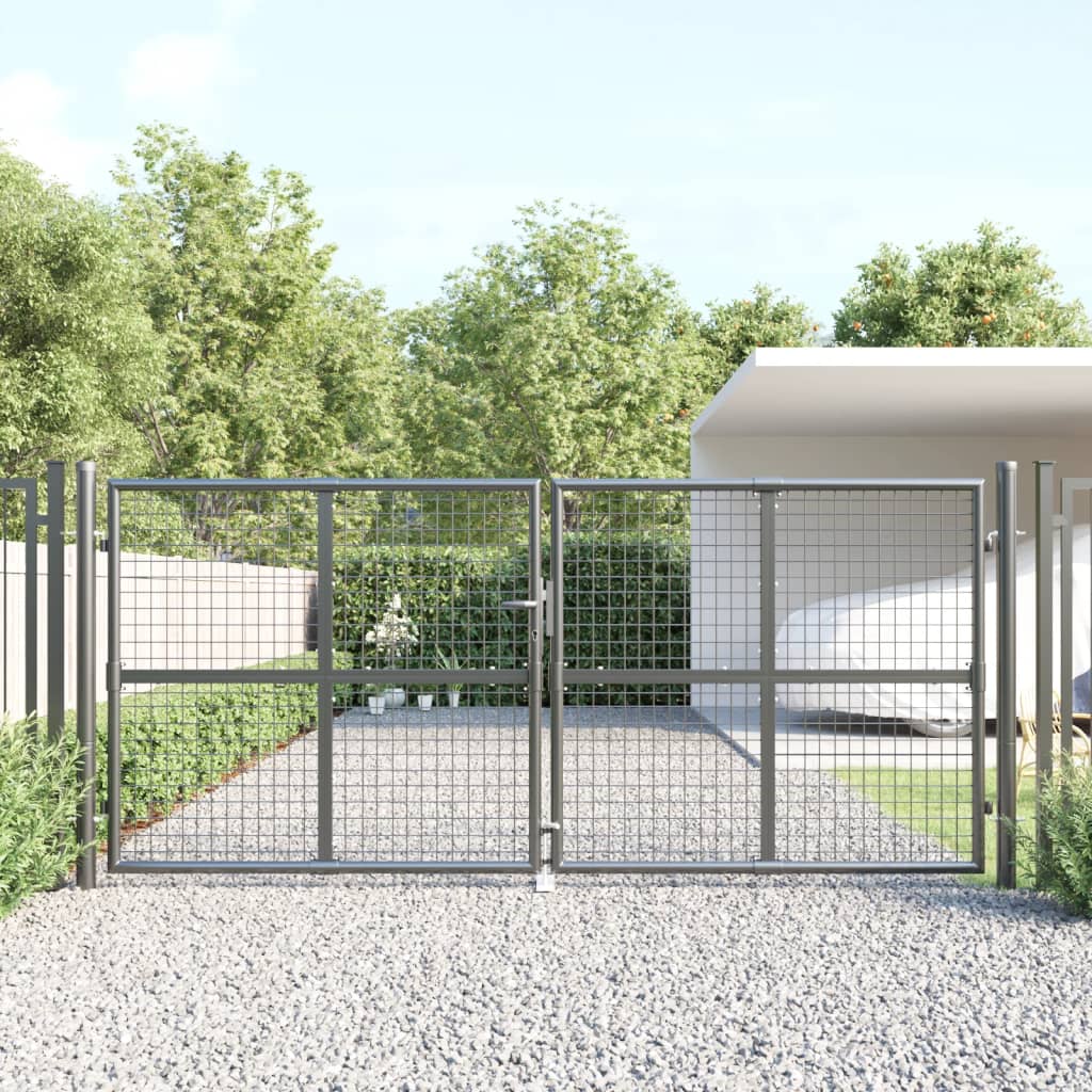 VIDAXL -Anschlussdrahtgitter 300x175 cm Stahl -Anthrazitfarbe
