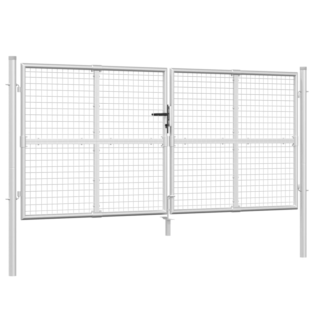 VIDAXL -Anschlussdrahtgitter 300x175 cm Stahl Silberfarbe