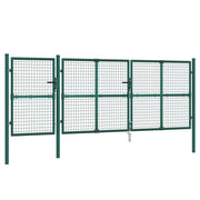 Vidaxl Tuinpoort 400x175 cm Maschen und verzinktes Stahlgrün - afbeelding 2
