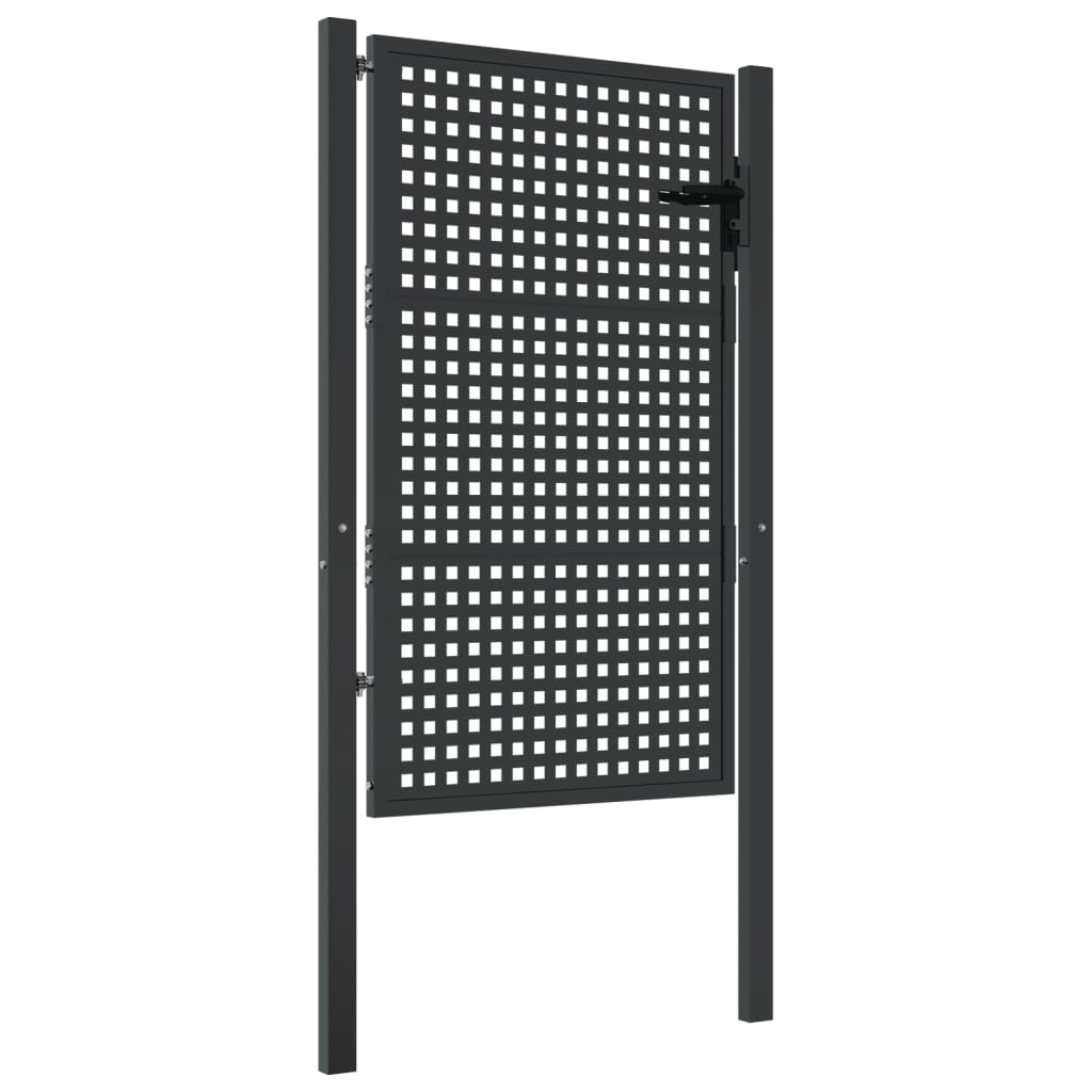 VIDAXL -Anschluss 105x200 cm Stahl Anthrazit -geläutet