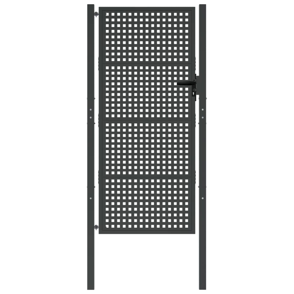 VIDAXL -Anschluss 105x250 cm Stahl Anthrazit -geläutet