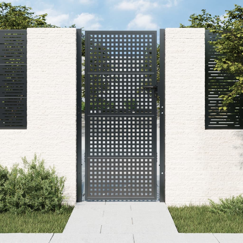 VIDAXL -Anschluss 105x250 cm Stahl Anthrazit -geläutet