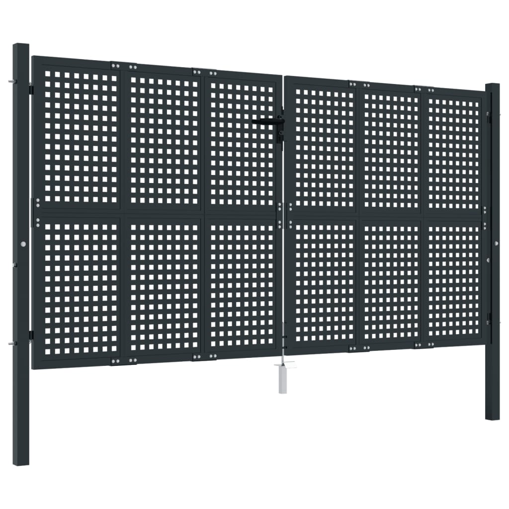 VIDAXL -Anschluss 300x150 cm Stahl Anthrazit -geläutet