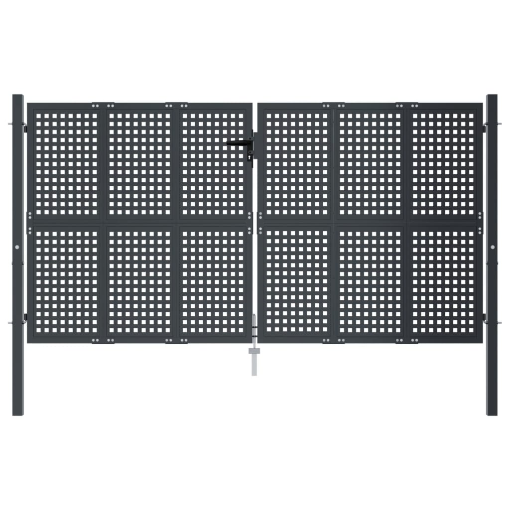 VIDAXL -Anschluss 300x150 cm Stahl Anthrazit -geläutet