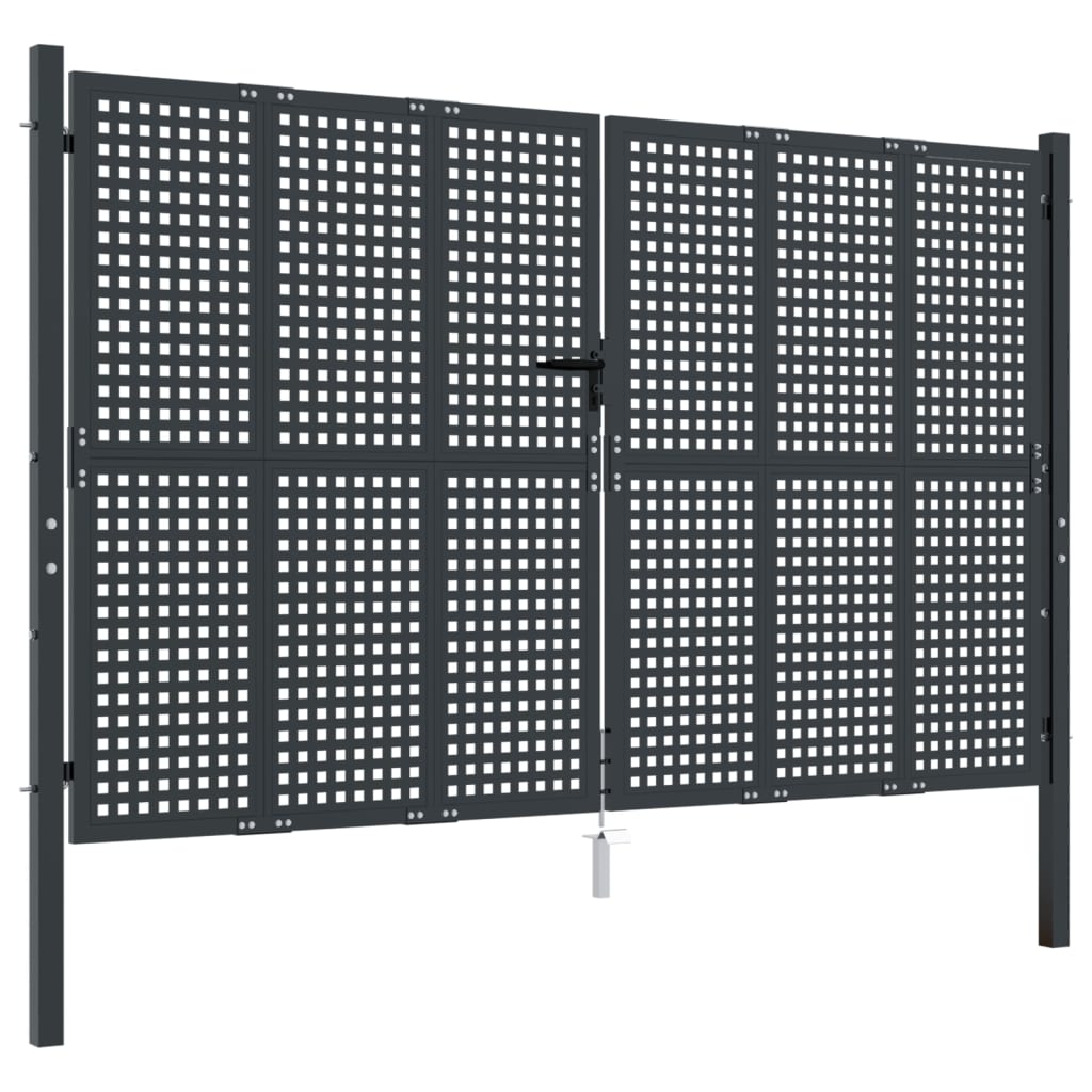 VIDAXL -Anschluss 300x175 cm Stahl Anthrazit -ausgelöst