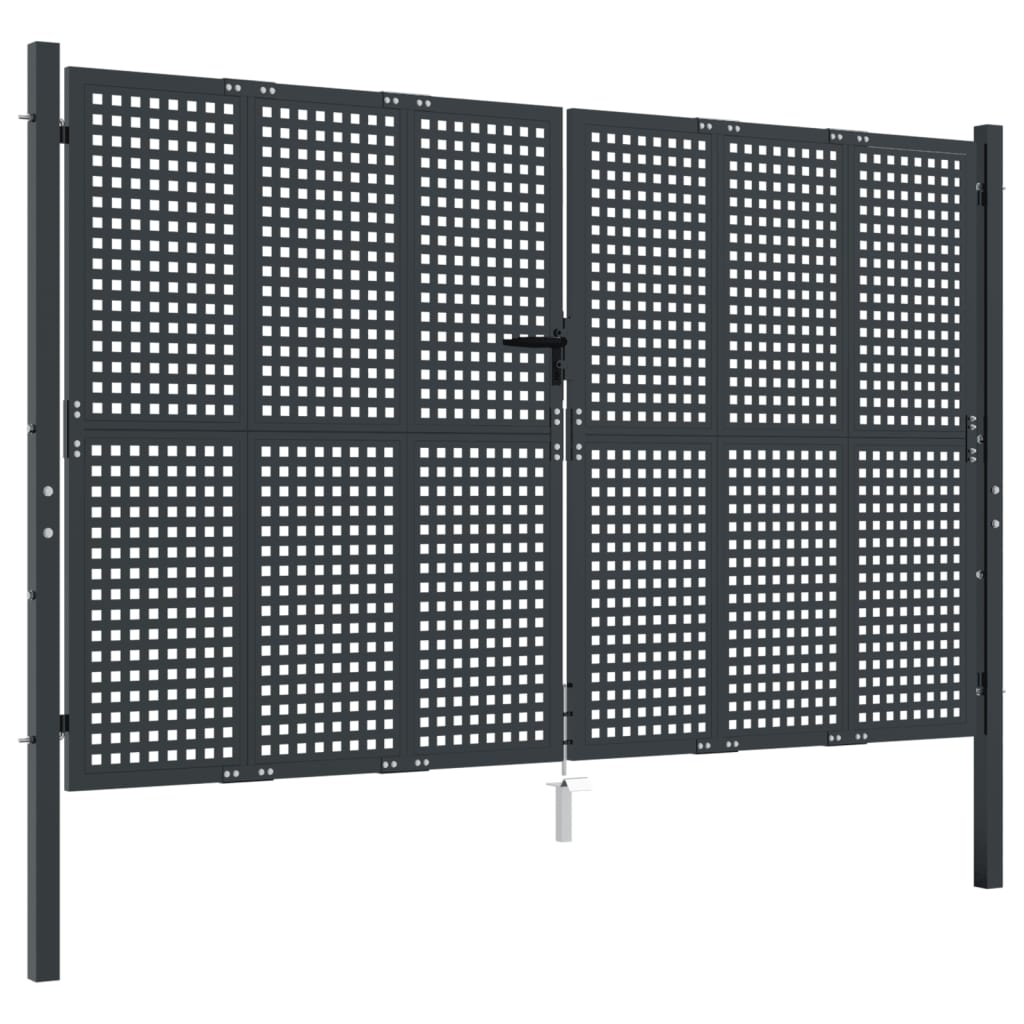 VIDAXL -Anschluss 300x200 cm Stahl Anthrazit -geläutet