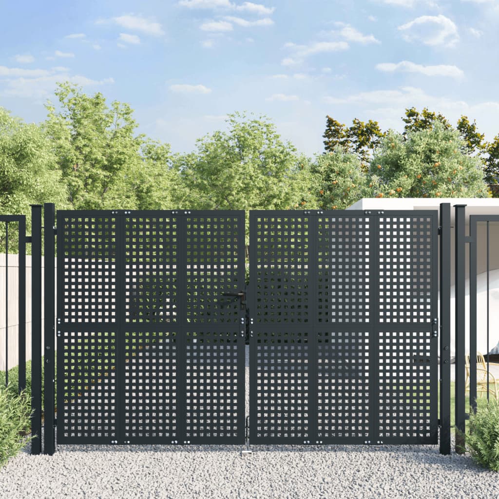 VIDAXL -Anschluss 300x200 cm Stahl Anthrazit -geläutet