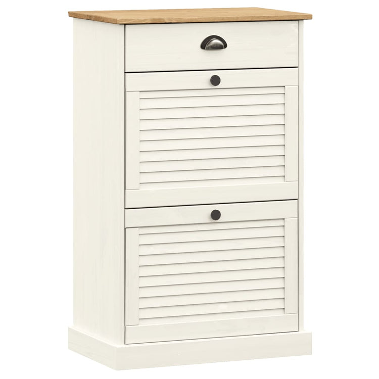 Vidaxl Schuhschrank vigo 60x35x96 cm Festkiefer weiß