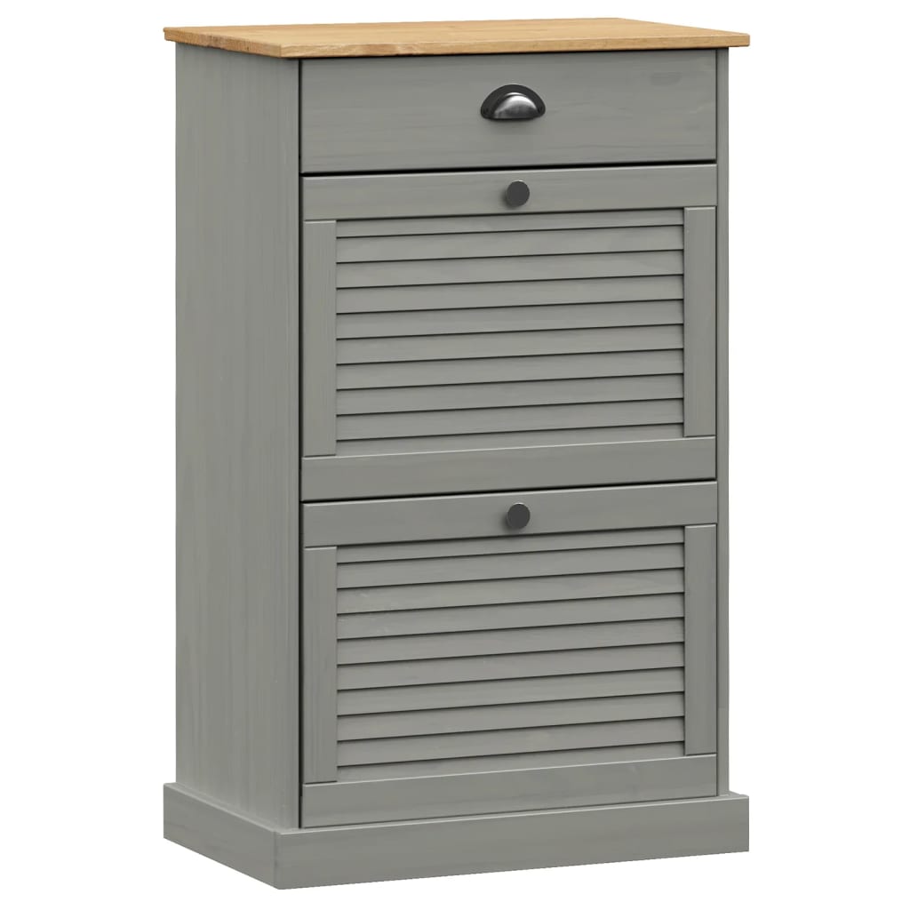 Vidaxl Schuhschrank vigo 60x35x96 cm Festkieferngrau