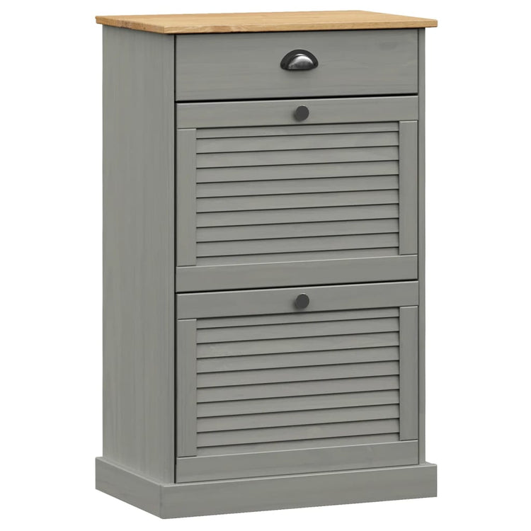 Vidaxl Schuhschrank vigo 60x35x96 cm Festkieferngrau