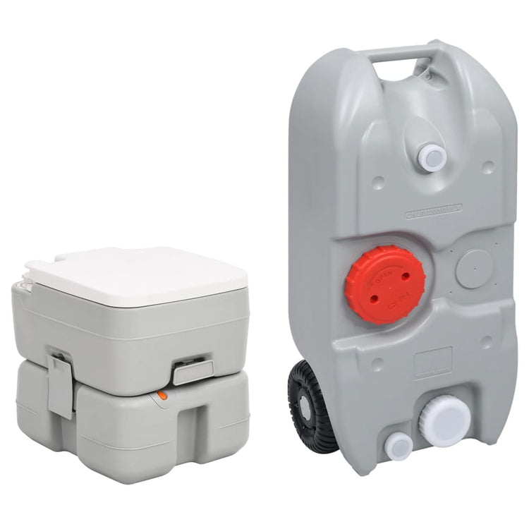 Vidaxl Camping -Toilette und Wassertank tragbar eingestellt