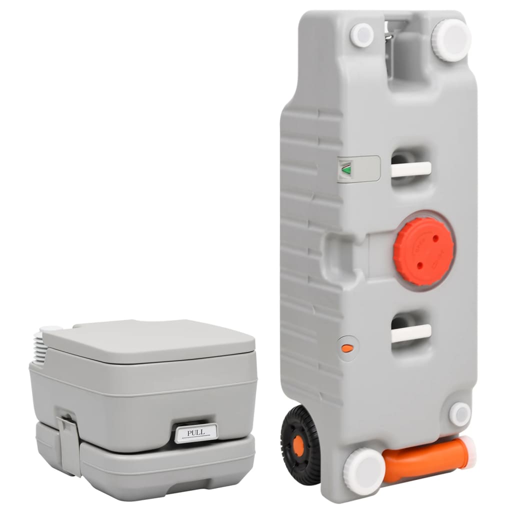 Vidaxl Camping -Toilette und Wassertank tragbar eingestellt