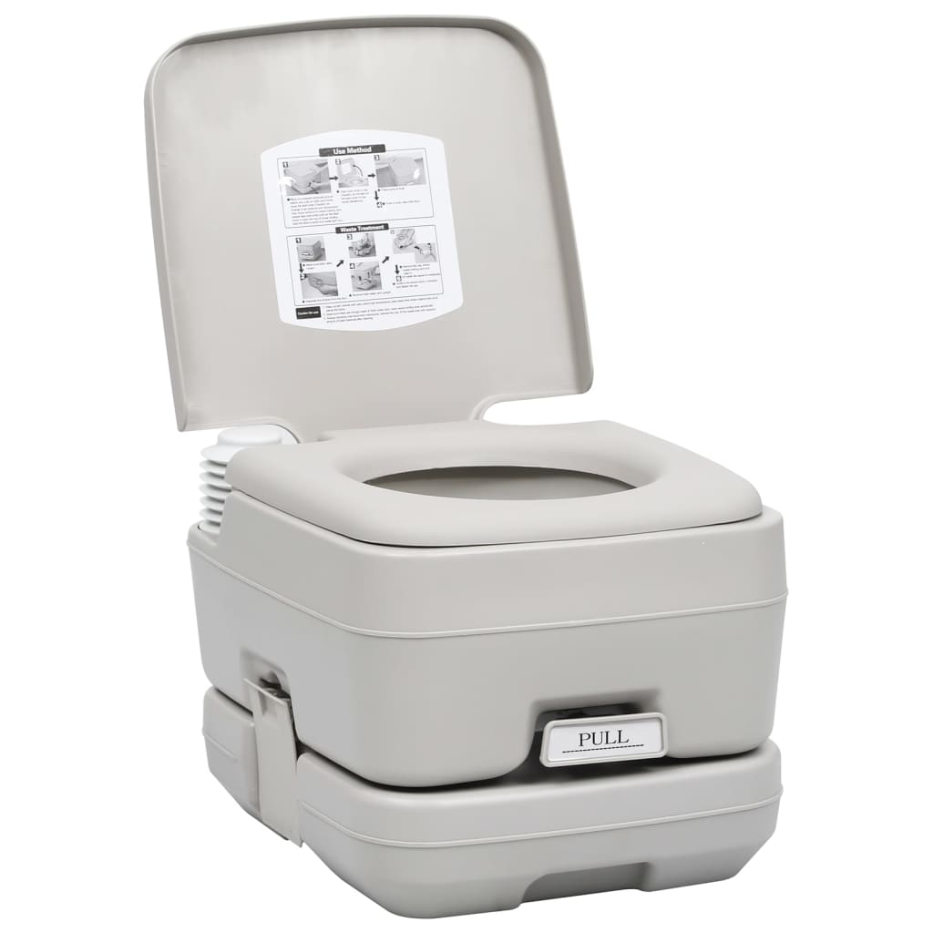 Vidaxl Camping -Toilette und Wassertank tragbar eingestellt