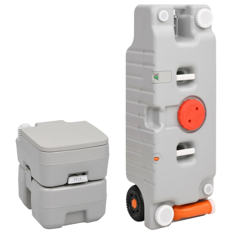 Vidaxl Camping -Toilette und Wassertank tragbar eingestellt