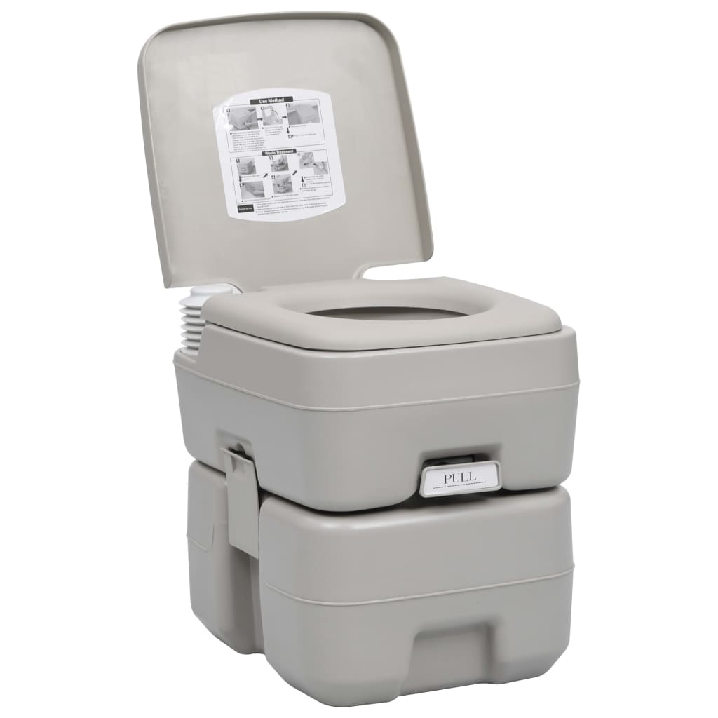 Vidaxl Camping -Toilette und Wassertank tragbar eingestellt