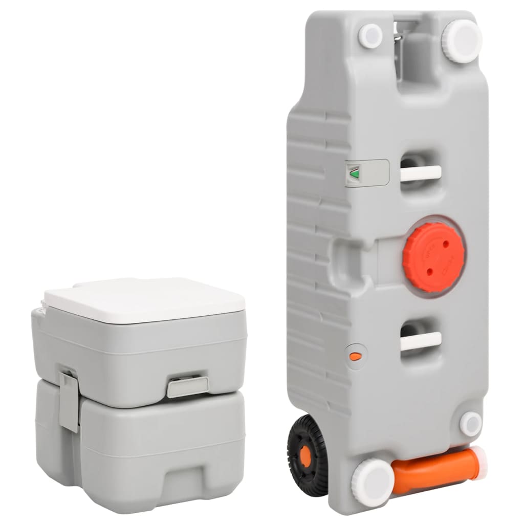 Vidaxl Camping -Toilette und Wassertank tragbar eingestellt