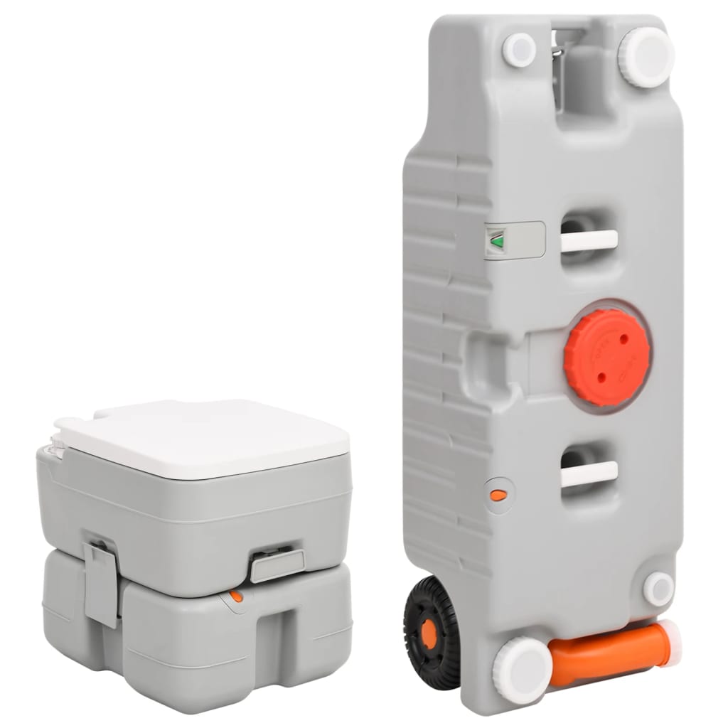 Vidaxl Camping -Toilette und Wassertank tragbar eingestellt