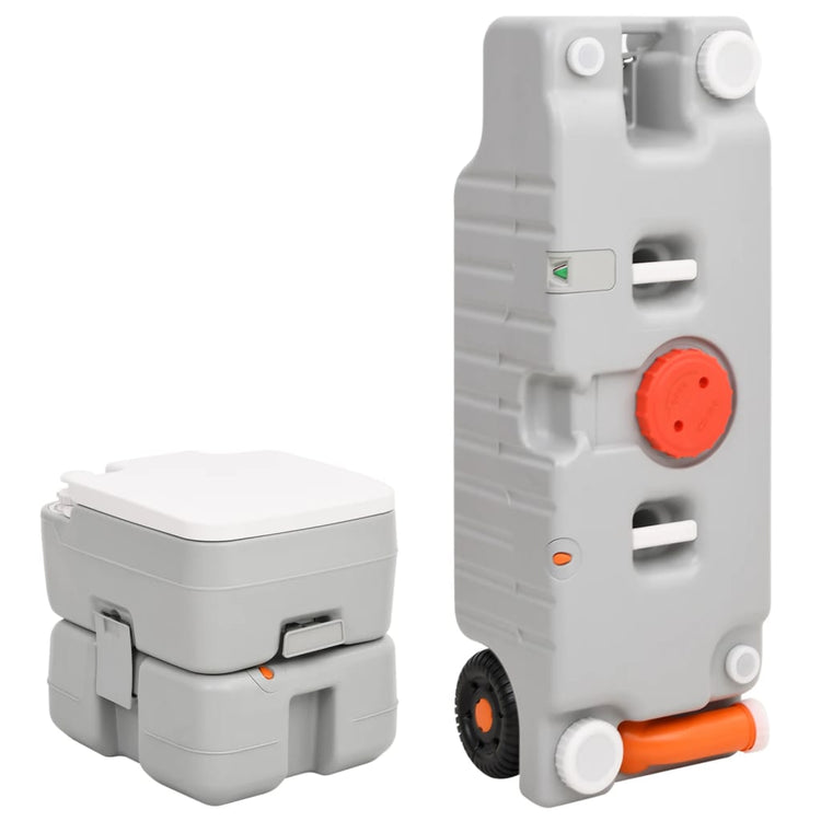Vidaxl Camping -Toilette und Wassertank tragbar eingestellt